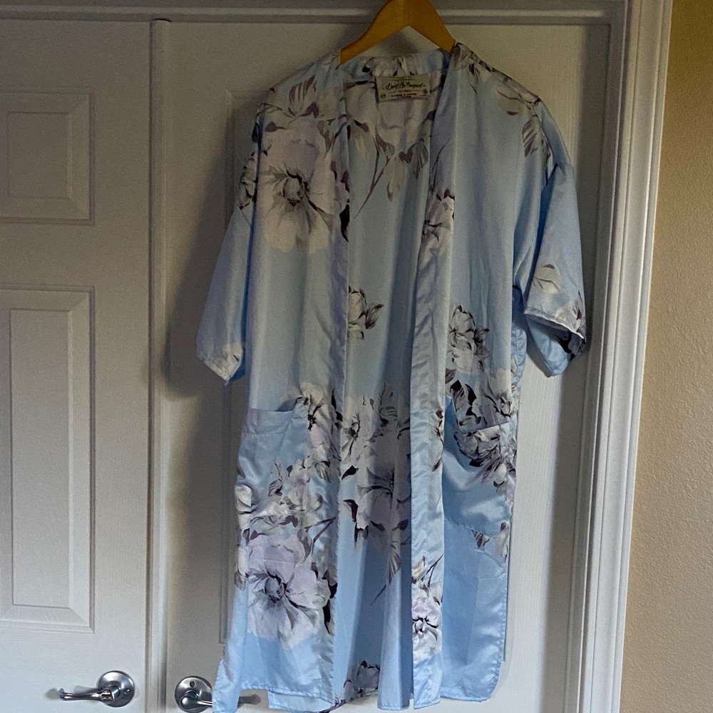 Floral Blue Women's Robe